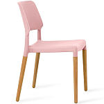 Пластиковый стул на ножках из массива бука Ferret Pink варинант исполнения - 3 | Loft Concept в Волгограде