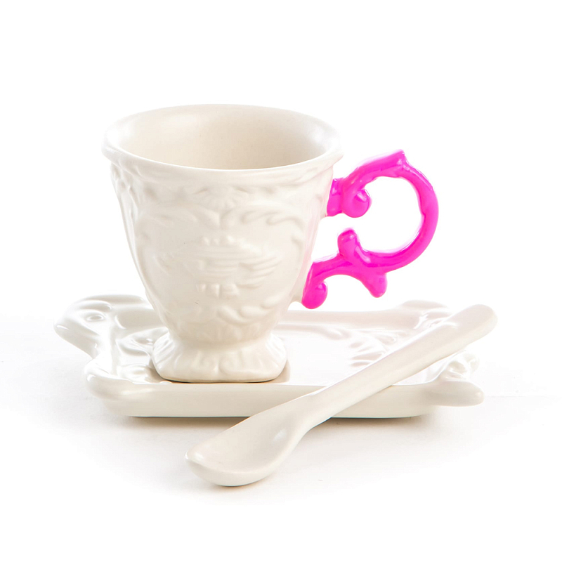 Кофейная пара Seletti I-Coffee Fuchsia Белый Фуксия Кофейная пара Seletti I-Coffee Fuchsia Белый Фуксия в Волгограде | Loft Concept