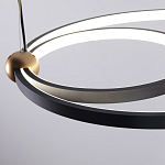 Люстра подвесная светодиодная черный металл Ring Horizontal варинант исполнения - 5 | Loft Concept в Волгограде