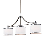 Люстра линейная с 3-мя белыми цилиндрическими плафонами Feiss варинант исполнения - 1 | Loft Concept в Волгограде