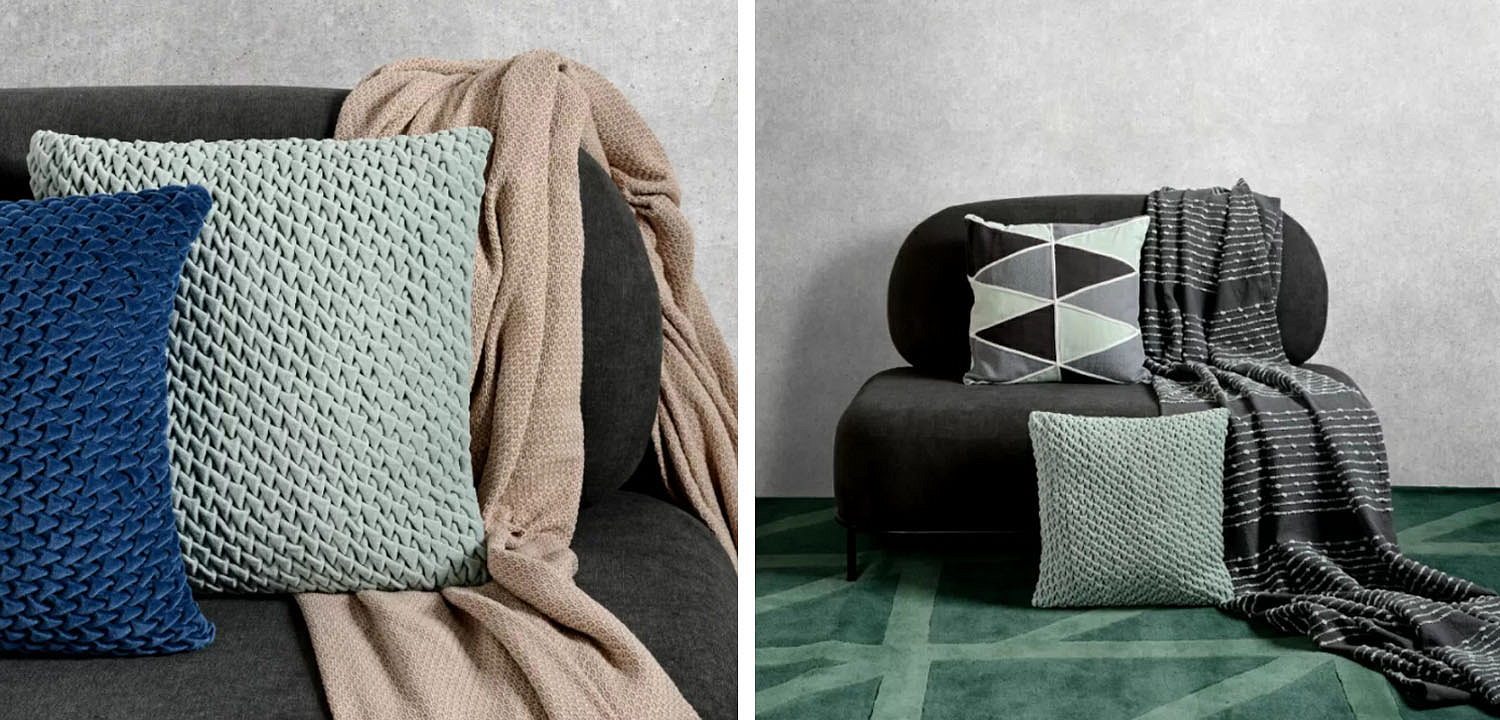 Подушка Purnama Quilting mint Подушка Purnama Quilting mint - Loft-Concept в Волгограде