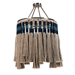 Люстра круглая плетеная с кисточками цвета серый дуб Boho Tassel Chandelier варинант исполнения - 2 | Loft Concept в Волгограде