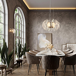 Люстра с декором в виде крупных рельефных лепестков 80 см Ethereal Bloom варинант исполнения - 3 | Loft Concept в Волгограде