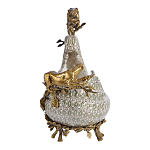 Чаша для фруктов из фарфора бронзовыми фигурками леопардов Eden Garden варинант исполнения - 4 | Loft Concept в Волгограде