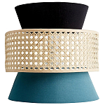 Бра с плетеным декором из ротанга Bonnie Wicker Blue Wall Lamp варинант исполнения - 1 | Loft Concept в Волгограде