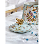 Шкатулка голубого цвета с рисунком и состаренным эффектом Eden Garden варинант исполнения - 8 | Loft Concept в Волгограде