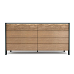 Комод 8 ящиков с подсветкой на рельефном фасаде Warm Industrial варинант исполнения - 4 | Loft Concept в Волгограде