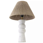 Настольная лампа с плетеным абажуром и белым мраморным основанием Simplicity and Nobility варинант исполнения - 2 | Loft Concept в Волгограде