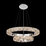 Люстра из 2-х колец с мозаичным хрустальным оформлением Sparks of Crystal варинант исполнения - 3 | Loft Concept в Волгограде