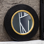 Зеркало в черной фактурной раме с золотым кантом Summon the Light варинант исполнения - 6 | Loft Concept в Волгограде