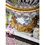 Чаша из прозрачного стекла с бронзовой подставкой и ручками Eden Garden варинант исполнения - 4 | Loft Concept в Волгограде