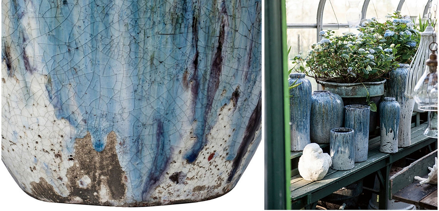 Ваза Terracotta Vase blue-white Ваза Terracotta Vase blue-white - Loft-Concept в Волгограде