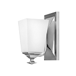 Бра с белым матовым плафоном на прямоугольном основании цвета хром Hinkley варинант исполнения - 1 | Loft Concept в Волгограде