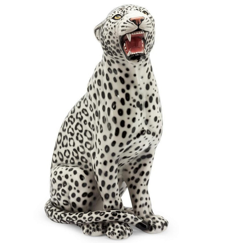 Статуэтка Leopard Left Белый Черный Статуэтка Leopard Left Белый Черный в Волгограде | Loft Concept