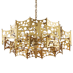 Люстра фигурная золотого цвета Corrugated Panels варинант исполнения - 1 | Loft Concept в Волгограде