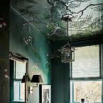 Обои ручная роспись Silk Tree Blossom on Sung Green Williamsburg варинант исполнения - 2 | Loft Concept в Волгограде