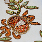 Обои с вышивкой ручной работы Fyodor Original colourway on linen варинант исполнения - 2 | Loft Concept в Волгограде