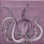 Плитка с узором Осьминог велосипедист варинант исполнения - 3 | Loft Concept в Волгограде