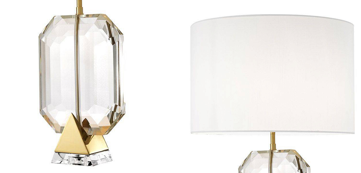 Настольная лампа Eichholtz Table Lamp Emerald Gold & white Настольная лампа Eichholtz Table Lamp Emerald Gold & white - Loft-Concept в Волгограде