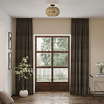 Потолочный светильник с плафоном из плетеного джута и черным каркасом Quoizel варинант исполнения - 7 | Loft Concept в Волгограде