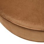 Кушетка круглая с обивкой из велюра коричневая Milky Brown Chair варинант исполнения - 7 | Loft Concept в Волгограде