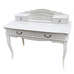 Стол-бюро белого цвета из массива бука с 4-мя ящиками White Provence варинант исполнения - 3 | Loft Concept в Волгограде