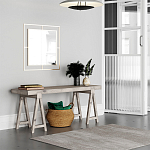 Настенное зеркало квадратной формы в металлической раме золотого цвета CORNER MIRROR GOLD варинант исполнения - 1 | Loft Concept в Волгограде