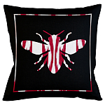 Подушка декоративная пчела с красным узором Ikat Pattern варинант исполнения - 1 | Loft Concept в Волгограде