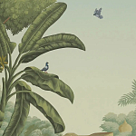 Обои ручная роспись River Scenes of Bengal Verdoyant варинант исполнения - 2 | Loft Concept в Волгограде