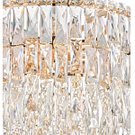 Люстра круглая с хрустальными подвесками на золотистом каркасе Roul Crystal Light варинант исполнения - 2 | Loft Concept в Волгограде