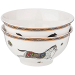 Сервиз обеденный из фарфора с изображением лошадей на 6 персон 23 предмета Porcelain Horse Set  варинант исполнения - 2 | Loft Concept в Волгограде