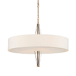 Люстра круглая с белым тканевым абажуром  White Light Diffuser варинант исполнения - 3 | Loft Concept в Волгограде