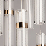 Люстра каскадная с прозрачными цилиндрическими плафонами Jenae Glass Tube Lighting варинант исполнения - 4 | Loft Concept в Волгограде