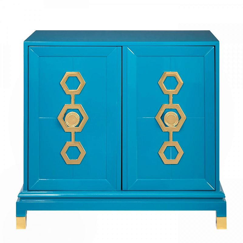 Комод TURNER CABINET jonathan adler Черный Белый Голубой Комод TURNER CABINET jonathan adler Черный Белый Голубой в Волгограде | Loft Concept