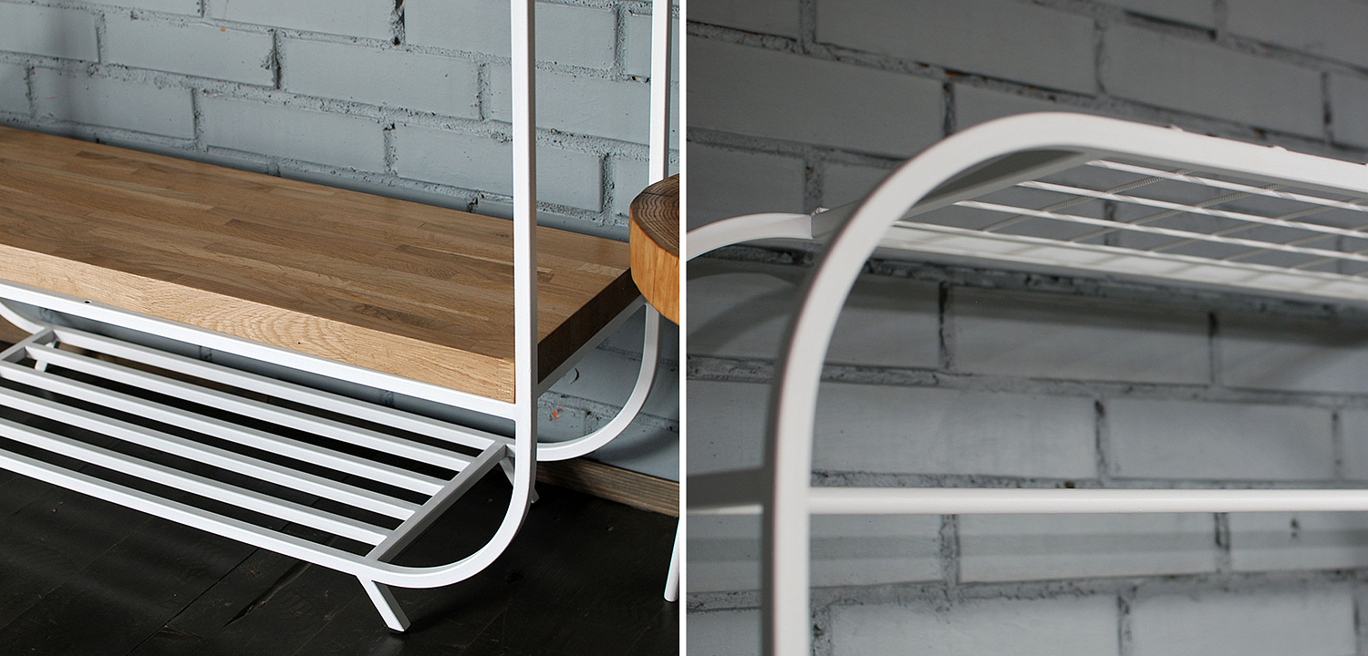 Рейл Lucco Industrial Metal Rust Clothes Rail Рейл Lucco Industrial Metal Rust Clothes Rail - Loft-Concept в Волгограде