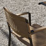 Дизайнерский стул с каркасом из металла с плетеными сиденьем и спинкой GREEN POINT Chair варинант исполнения - 2 | Loft Concept в Волгограде