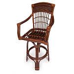 Барный стул из ротанга Eloise коричневый варинант исполнения - 5 | Loft Concept в Волгограде