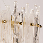 Люстра круглая с прозрачными стержнями разной длины Textured Glass Chandelier варинант исполнения - 9 | Loft Concept в Волгограде