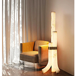 Торшер геометрический с тремя мраморными плафонами Marble Tripod варинант исполнения - 5 | Loft Concept в Волгограде