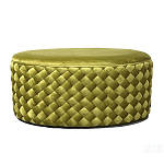 Пуф овальный плетеный оливкового цвета Pool Woven Velour варинант исполнения - 1 | Loft Concept в Волгограде