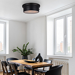 Потолочный светильник круглый черного цвета Modern Simple Ceiling Light варинант исполнения - 3 | Loft Concept в Волгограде