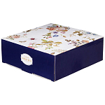 Ваза фарфоровая круглая на ножке с рисунком цветов Garden Whisper Porcelain Set  варинант исполнения - 2 | Loft Concept в Волгограде