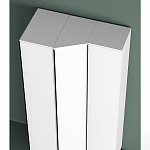 Шкаф-пенал белый с зеркальной дверцей Strict Lines варинант исполнения - 4 | Loft Concept в Волгограде