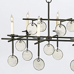 Люстра подвесная с 8-ю лампами и стеклянными круглыми подвесками Currey & Company варинант исполнения - 7 | Loft Concept в Волгограде