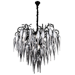 Люстра со стеклянными подвесками дымчатого цвета Ambre Glass Chandelier 80 варинант исполнения - 3 | Loft Concept в Волгограде