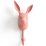 Настенный крючок в виде зайца Hare Wall Hook Pink варинант исполнения - 1 | Loft Concept в Волгограде