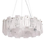 Люстра круглая с подвесными прямоугольными пластинами из стекла Glacier Panels варинант исполнения - 1 | Loft Concept в Волгограде