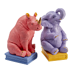 Держатель для книг Elephant and Rhinoceros Bookend варинант исполнения - 2 | Loft Concept в Волгограде