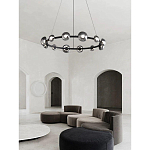 Люстра подвесная светодиодная в форме кольца Gray Ring Chandelier варинант исполнения - 2 | Loft Concept в Волгограде