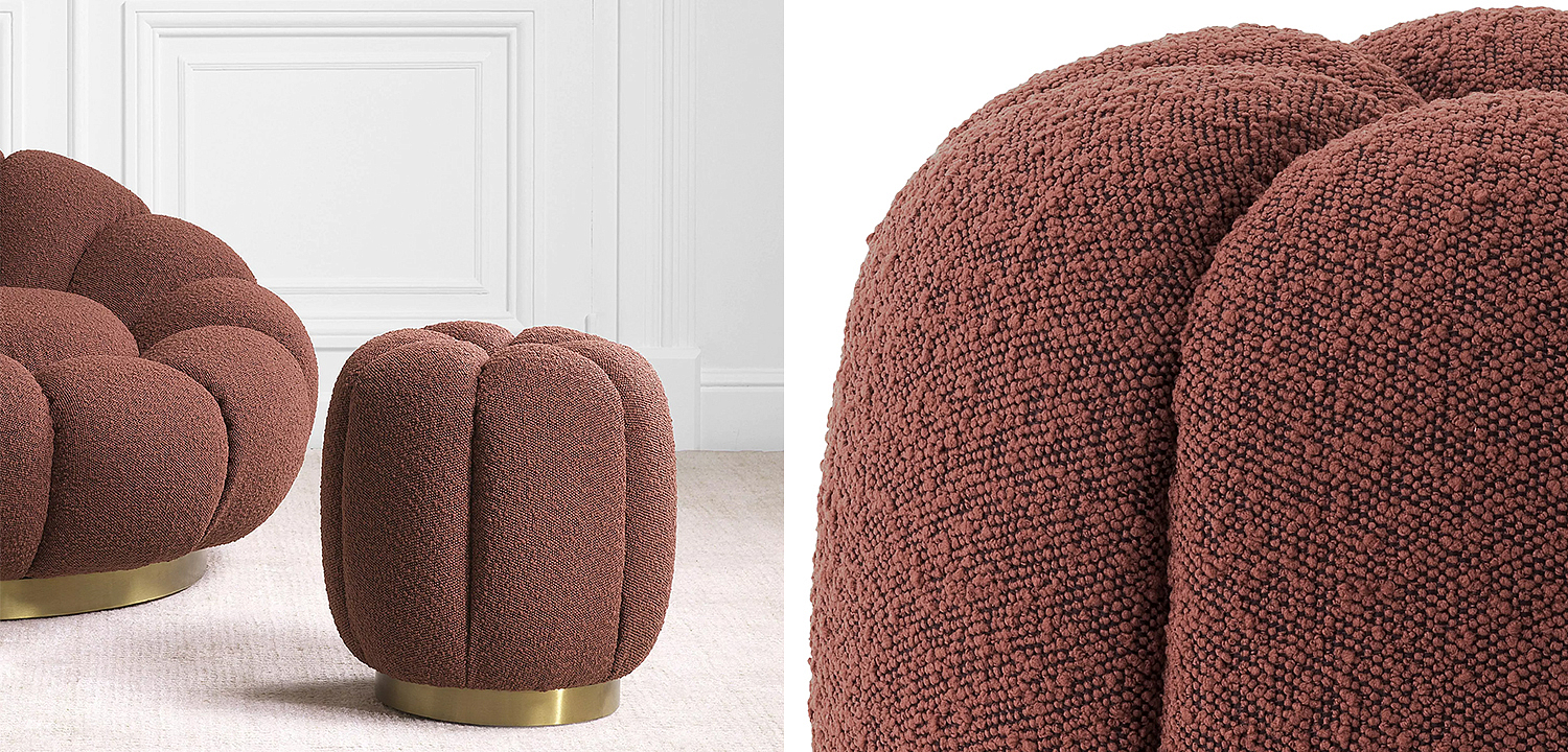 Пуф Eichholtz Stool Orchanic Boucle Rouge Пуф Eichholtz Stool Orchanic Boucle Rouge - Loft-Concept в Волгограде